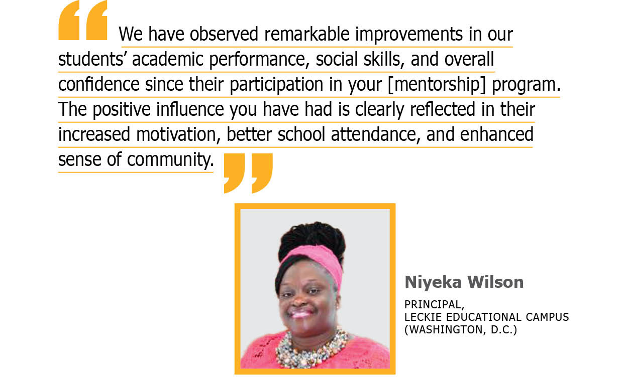 mentorship testimonial from ASAS DC principal